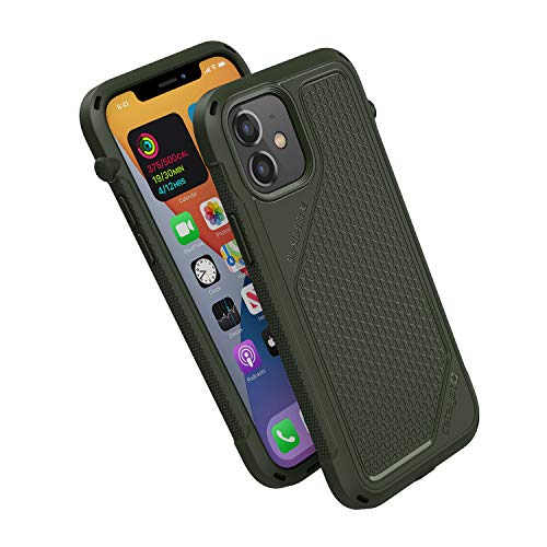 Catalyst Vibe Series Hülle, designt für iPhone 12/12 Pro, patentierte drehbare Stummschaltung, 3 m fallfest, kompatibel mit MagSafe, Crux-Zubehör Befestigungssystem – Armeegrün von Catalyst