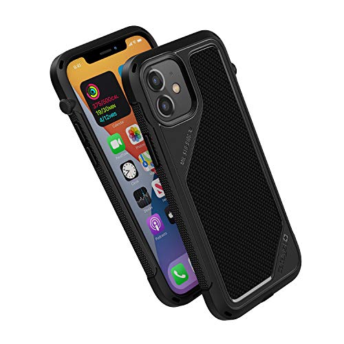 Catalyst Vibe Series Hülle, designt für iPhone 12/12 Pro, patentierte drehbare Stummschaltung, 3 m fallfest, kompatibel mit MagSafe, Crux-Zubehör Befestigungssystem – Schwarz von Catalyst