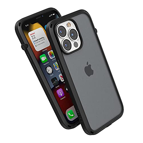 Catalyst – iPhone 13 Pro-Hülle der Influence-Serie, schlanke Hülle, fingerabdrucksichere Schutzhülle, sturzsicherer Schutz, mit Umhängeband – Schwarz (Stealth Black) von Catalyst