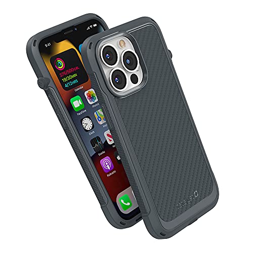 Catalyst – iPhone 13 Pro-Hülle der Vibe-Serie, kompatibel mit MagSafe, sturzsicherer Schutz, schlankes Design, mit Umhängeband – Grau (Battleship Gray) von Catalyst