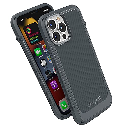 Catalyst – iPhone 13 Pro Max-Hülle der Vibe-Serie, kompatibel mit MagSafe, sturzsicherer Schutz, schlankes Design, mit Umhängeband – Grau (Battleship Gray) von Catalyst