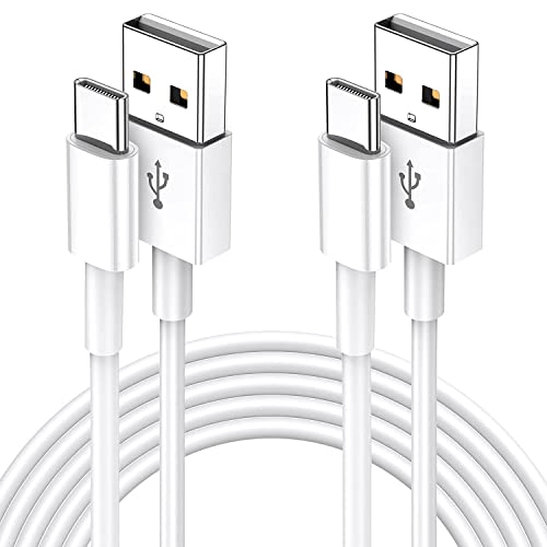 Catchke Weißes 2 Stück, 1.2 m USB-C-Kabel, 5 A Schnellladung, USB A auf Typ C Ladekabel unterstützt USB 2.0 480 Mbps Datenübertragung, Note 10 9, USB A Ladegerät/USB-C von Catchke