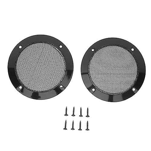 Catgol 1 Set Lautsprechergrill-Abdeckung, Auto-Lautsprecher-Schutz, Netz, dekoratives Gitter, Kreise, 12,50 cm, schwarz, einfache Installation Catgol 1 Set Lautsprechergrill-Abdeckung, Auto-Lautsprecher-Schutz, Netz, dekoratives Gitter, Kreise, 12,50 cm, schwarz, einfache Installation von Catgol
