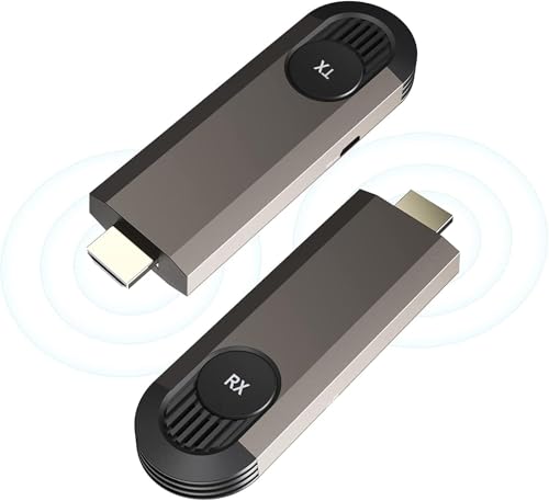 Catmart Wireless HDMI Transmitter und Receiver - HD 1080P Wireless Presentation Facility HDMI Adapter Support 2.4/5GHz für Ultra HD Streaming Video/Audio von Laptop, PC zu HDTV/Projektor von Catmart