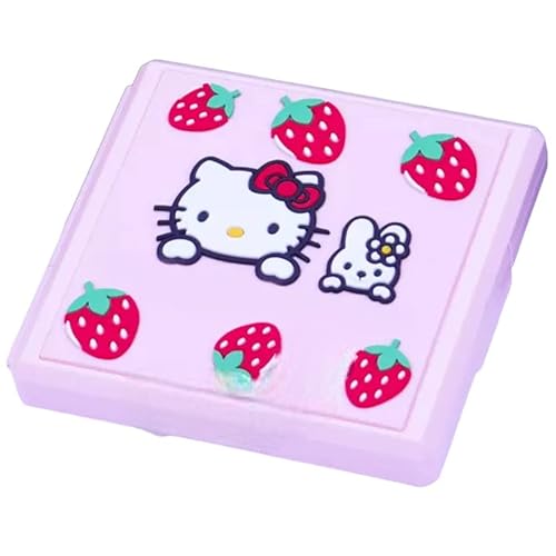 Nintendo Switch Games Case Storage Pink Hello Kitty Holds 12 Switch Game Cards & 12 Micro SD Cards, rose, 15x15cm von CattBlack