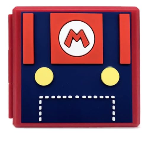 Nintendo Switch Games Case Storage - Super Mario Brothers Dungarees Design - Holds 12 Switch Game Cards & 12 Micro SD Cards - Micro SD Storage Case Games Case von CattBlack