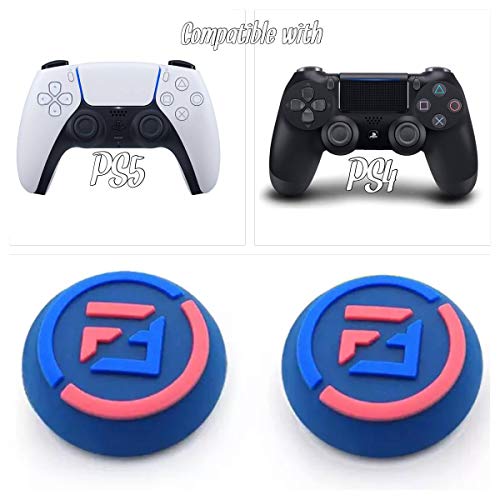 PS5 and PS4 Thumb Grips - Pro Evolution Soccer Blue - Pack of 2 Rubber Thumb Grips for Playstation 5 and 4 Thumb Sticks Silicone Protective Covers von CattBlack