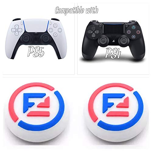PS5 and PS4 Thumb Grips - Pro Evolution Soccer White - Pack of 2 Rubber Thumb Grips for Playstation 5 and 4 Thumb Sticks Silicone Protective Covers von CattBlack