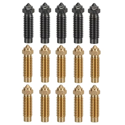 Cavabien 15pcs Multi Size Nozzles, for Neptune 4 Plus/Max 3D Printer, Brass Hotend Nozzles And Hardened Nozzles 0.2/0.4/0.6/0.8/1.0mm Cavabien 15pcs Multi Size Nozzles, for Neptune 4 Plus/Max 3D Printer, Brass Hotend Nozzles And Hardened Nozzles 0.2/0.4/0.6/0.8/1.0mm von Cavabien