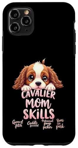 Lustiges Cavalier Mom Dog Spaniel Mama Humor Zitat Hülle für iPhone 11 Pro Max von Cavalier King Charles Spaniel Fun Designs
