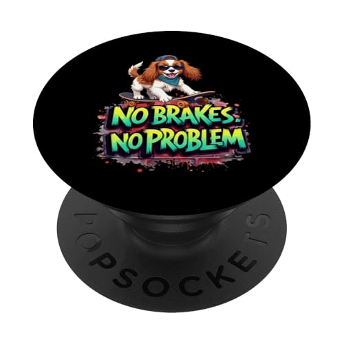Lustiges Skateboard-Geschenk für Spaniel-Hundebesitzer PopSockets Klebender PopGrip Lustiges Skateboard-Geschenk für Spaniel-Hundebesitzer PopSockets Klebender PopGrip von Cavalier King Charles Spaniel Fun Designs