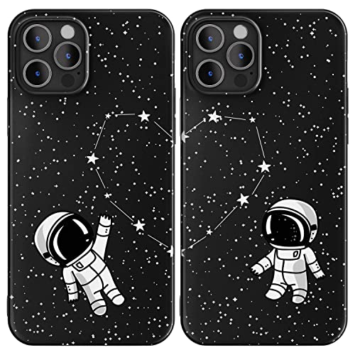 Cavka Passende Handyhülle, kompatibel mit iPhone 16 Pro, für Paare, beste Freunde, beste Freunde, BFF, niedliche Astronauten, schwarze Abdeckung, Platz für Freundin, Freund, Jahrestag, Fernbeziehung, Cavka Passende Handyhülle, kompatibel mit iPhone 16 Pro, für Paare, beste Freunde, beste Freunde, BFF, niedliche Astronauten, schwarze Abdeckung, Platz für Freundin, Freund, Jahrestag, Fernbeziehung, von Cavka
