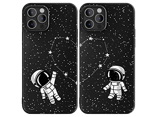 Cavka Passende Handyhüllen kompatibel mit,iPhone 11 Pro Max,6.5 Zoll für Paare beste Freunde Cover niedliche Astronauten Weltraumjubiläum Liebe für Sie und Ihn Freund Freundin BFF Soulmates Schwarz Cavka Passende Handyhüllen kompatibel mit,iPhone 11 Pro Max,6.5 Zoll für Paare beste Freunde Cover niedliche Astronauten Weltraumjubiläum Liebe für Sie und Ihn Freund Freundin BFF Soulmates Schwarz von Cavka