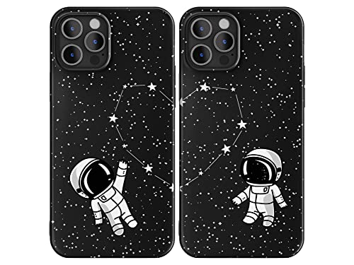 Cavka Passende Handyhüllen kompatibel mit – iPhone SE 2022 2020 3. 2. Generation – iPhone 7 – iPhone 8 für Paare, beste Freunde, niedliche Astronauten, Ihre Freundschaft, Freundinnen von Cavka