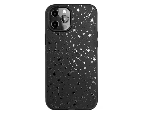 Cavka Schutzhülle für iPhone 14-6,1 Zoll (35,6 - 15,5 cm), Motiv: Sternbild, stoßfest, dünn, niedliche Sterne, weiches TPU-Gummi, stilvolle Schutzhülle, minimalistisches Sternmuster von Cavka