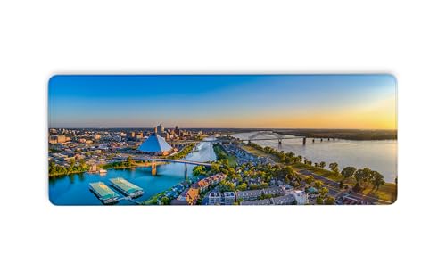 Memphis Skyline Großes Gaming-Mauspad mit gesäumten Kanten und rutschfester Unterseite, Schreibtischunterlage für Tastatur und Maus, Tastaturmatte für Arbeit, Spiel, Büro, Zuhause, 80 x 30 cm, 3 mm Memphis Skyline Großes Gaming-Mauspad mit gesäumten Kanten und rutschfester Unterseite, Schreibtischunterlage für Tastatur und Maus, Tastaturmatte für Arbeit, Spiel, Büro, Zuhause, 80 x 30 cm, 3 mm von Cawpom