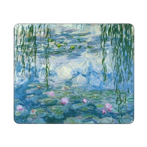 Monet Waterlily Mauspad, klein, rechteckig, Gaming-Mauspad, quadratisch, Schreibtischmatte, genähte Kanten, 25,4 x 30,5 cm, für Home Office Monet Waterlily Mauspad, klein, rechteckig, Gaming-Mauspad, quadratisch, Schreibtischmatte, genähte Kanten, 25,4 x 30,5 cm, für Home Office von Cayiibe