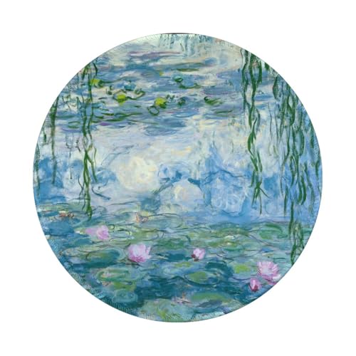 Monet Waterlily rundes Mauspad klein Gaming Mousepad Schreibtischunterlage genähte Kanten 20,3 x 20,3 cm für Home Office Monet Waterlily rundes Mauspad klein Gaming Mousepad Schreibtischunterlage genähte Kanten 20,3 x 20,3 cm für Home Office von Cayiibe
