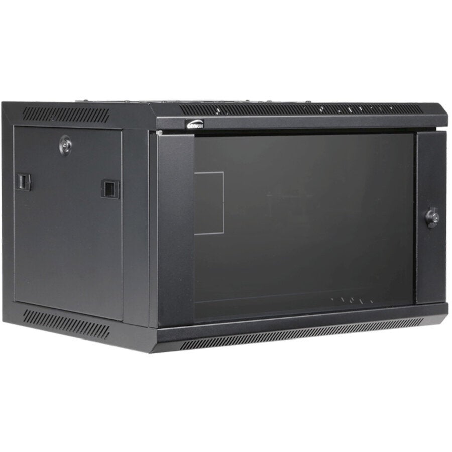 Caymon WPR406R/B 19-inch 6U Double-Door Installation Rack (Black) von Caymon