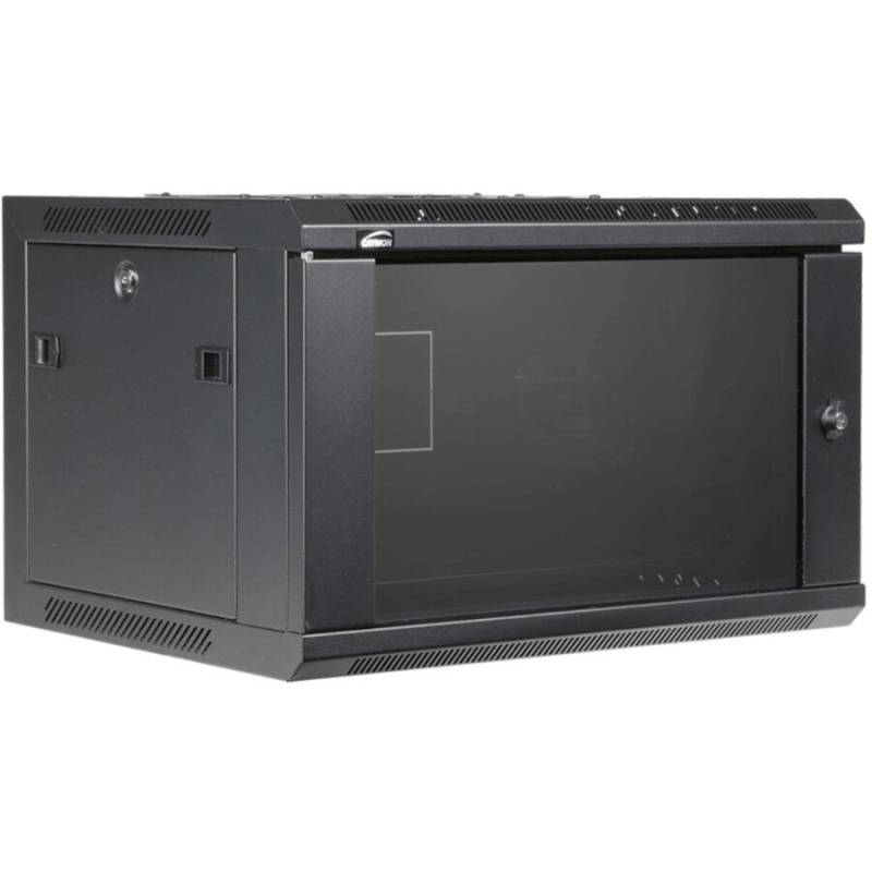 Caymon WPR406R/B 19-inch 6U Double-Door Installation Rack (Black) von Caymon