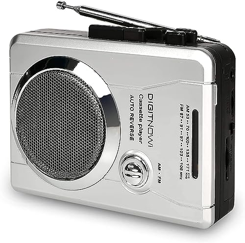 Caymuller AM/FM Tragbares Taschenradio und Sprach-Audio-Kassettenrekorder, persönlicher Audio-Walkman-Kassettenspieler mit integriertem Lautsprecher und Kopfhörer von Caymuller