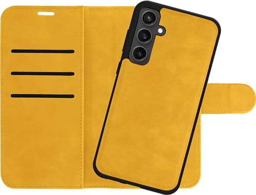 Abnehmbare Brieftaschenhülle für Samsung Galaxy A15 / A15 5G, Abnehmbare Hülle, Magnetisch, 2-in-1-Design, Kartenschlitze - Gelb Abnehmbare Brieftaschenhülle für Samsung Galaxy A15 / A15 5G, Abnehmbare Hülle, Magnetisch, 2-in-1-Design, Kartenschlitze - Gelb von Cazy