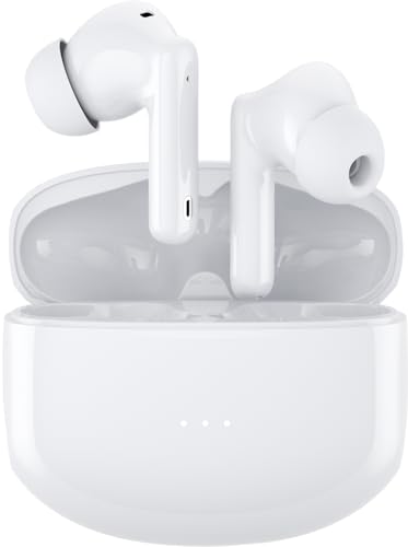 Bluetooth In-Ear Kopfhörer, Kabellose, Noise Cancelling kopfhoerer, Aktive Geräuschunterdrückung, 320mAh Ladestation, IPX4 Wasserdicht, geeignet für u.a. Samsung und iPhone, Weiß von Cazy