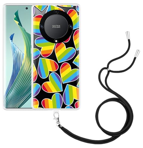 Cazy Handykette Hülle Kompatibel mit Honor Magic5 Lite Regenbogenherzen Cazy Handykette Hülle Kompatibel mit Honor Magic5 Lite Regenbogenherzen von Cazy