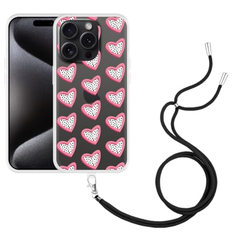 Cazy Handykette Hülle Kompatibel mit iPhone 15 Pro Herzen mit Punkten Cazy Handykette Hülle Kompatibel mit iPhone 15 Pro Herzen mit Punkten von Cazy