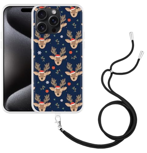 Cazy Handykette Hülle Kompatibel mit iPhone 15 Pro Max Nettes Rentier Cazy Handykette Hülle Kompatibel mit iPhone 15 Pro Max Nettes Rentier von Cazy