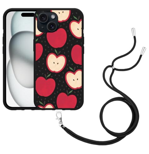 Cazy Handykette Hülle Schwarz Kompatibel mit iPhone 15 Äpfel Cazy Handykette Hülle Schwarz Kompatibel mit iPhone 15 Äpfel von Cazy