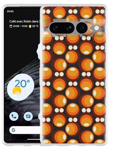 Cazy Hülle Kompatibel mit Google Pixel 7 Pro - 70s Orange von Cazy