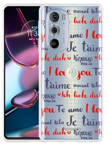 Cazy Hülle Kompatibel mit Motorola Edge 30 Pro - Ich Liebe Dich Cazy Hülle Kompatibel mit Motorola Edge 30 Pro - Ich Liebe Dich von Cazy