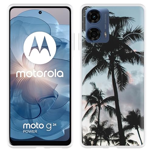 Cazy Hülle Kompatibel mit Motorola Moto G04/G04s/G24/G24 Power Palmen Cazy Hülle Kompatibel mit Motorola Moto G04/G04s/G24/G24 Power Palmen von Cazy