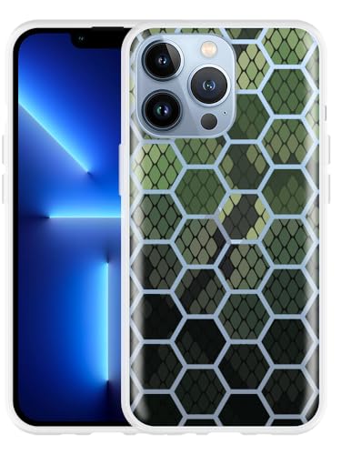 Cazy Hülle Kompatibel mit iPhone 13 Pro - Schlangenhaut-Wabe Cazy Hülle Kompatibel mit iPhone 13 Pro - Schlangenhaut-Wabe von Cazy