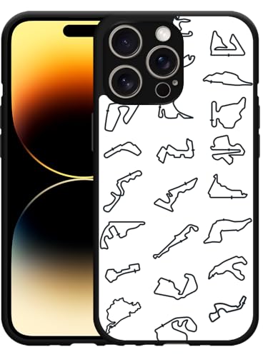 Cazy Hülle Kompatibel mit iPhone 14 Pro Max Formel-1-Strecken von Cazy