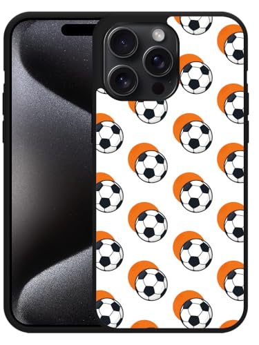 Cazy Hülle Kompatibel mit iPhone 15 Pro Max Fußball Orange Schatten Cazy Hülle Kompatibel mit iPhone 15 Pro Max Fußball Orange Schatten von Cazy