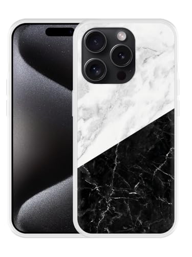 Cazy Hülle Kompatibel mit iPhone 15 Pro Schwarzer weißer Marmor Cazy Hülle Kompatibel mit iPhone 15 Pro Schwarzer weißer Marmor von Cazy