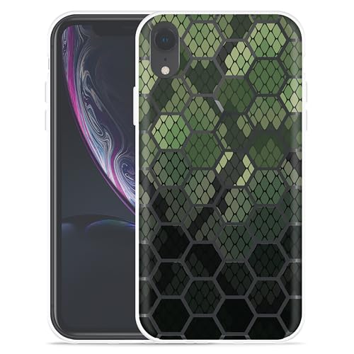 Cazy Hülle Kompatibel mit iPhone Xr - Schlangenhaut-Wabe Cazy Hülle Kompatibel mit iPhone Xr - Schlangenhaut-Wabe von Cazy