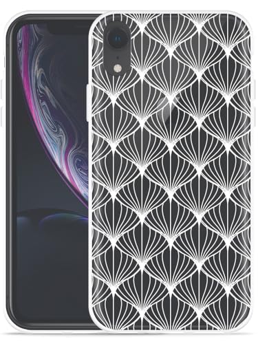Cazy Hülle Kompatibel mit iPhone Xr - Weißes abstraktes Muster Cazy Hülle Kompatibel mit iPhone Xr - Weißes abstraktes Muster von Cazy