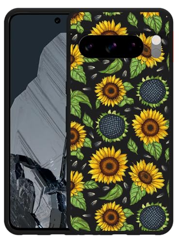 Cazy Hülle Schwarz Kompatibel mit Google Pixel 8 Pro Sonnenblumen Cazy Hülle Schwarz Kompatibel mit Google Pixel 8 Pro Sonnenblumen von Cazy