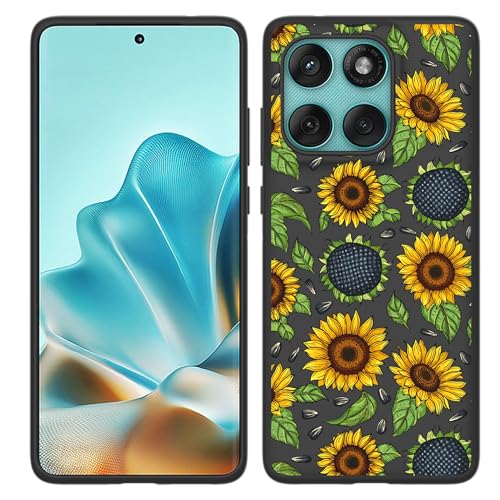 Cazy Hülle Schwarz Kompatibel mit Motorola Edge 60 Fusion Sonnenblumen Cazy Hülle Schwarz Kompatibel mit Motorola Edge 60 Fusion Sonnenblumen von Cazy