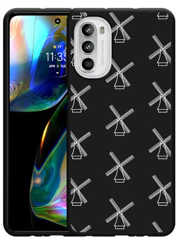 Cazy Hülle Schwarz Kompatibel mit Motorola Moto G82 - Mühlen Cazy Hülle Schwarz Kompatibel mit Motorola Moto G82 - Mühlen von Cazy