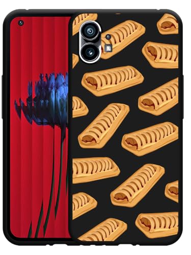 Cazy Hülle Schwarz Kompatibel mit Nothing Phone (1) - Frikandel-Sandwiches von Cazy