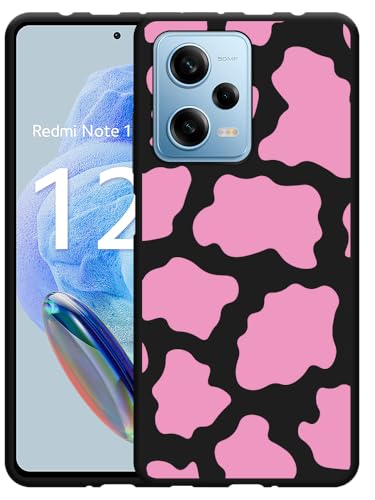 Cazy Hülle Schwarz Kompatibel mit Xiaomi Redmi Note 12 Pro 5G Rosa Kuhflecken Cazy Hülle Schwarz Kompatibel mit Xiaomi Redmi Note 12 Pro 5G Rosa Kuhflecken von Cazy
