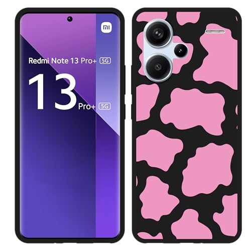Cazy Hülle Schwarz Kompatibel mit Xiaomi Redmi Note 13 Pro+ 5G Rosa Kuhflecken Cazy Hülle Schwarz Kompatibel mit Xiaomi Redmi Note 13 Pro+ 5G Rosa Kuhflecken von Cazy