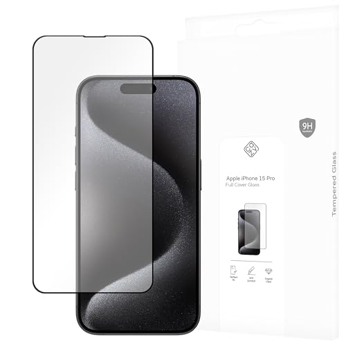 Cazy Schutzglass Kompatibel mit iPhone 15 Pro - Tempered Glass Volle Abdeckung - Schwarz Cazy Schutzglass Kompatibel mit iPhone 15 Pro - Tempered Glass Volle Abdeckung - Schwarz von Cazy