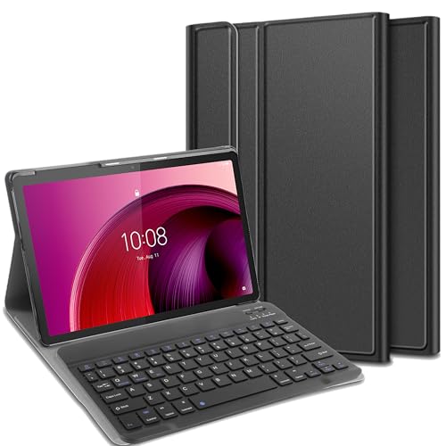 Cazy Tastatur Hülle Kompatibel mit Lenovo Tab M10 5G - Schutz Etui mit magnetisch Abnehmbarer Tastatur - Layout: QWERTY von Cazy