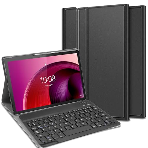 Cazy Tastatur Hülle Kompatibel mit Lenovo Tab M10 5G - Schutz Etui mit magnetisch Abnehmbarer Tastatur - Layout: Qwertz von Cazy