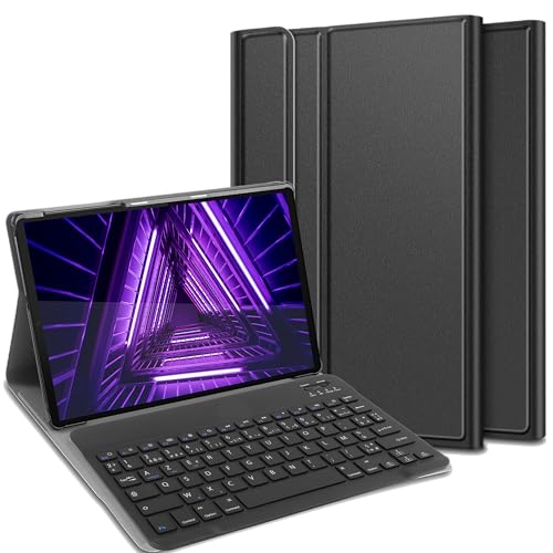 Cazy Tastatur Hülle Kompatibel mit Lenovo Tab M10 FHD Plus Gen 2 - Schutz Etui mit magnetisch Abnehmbarer Tastatur - Layout: Azerty von Cazy